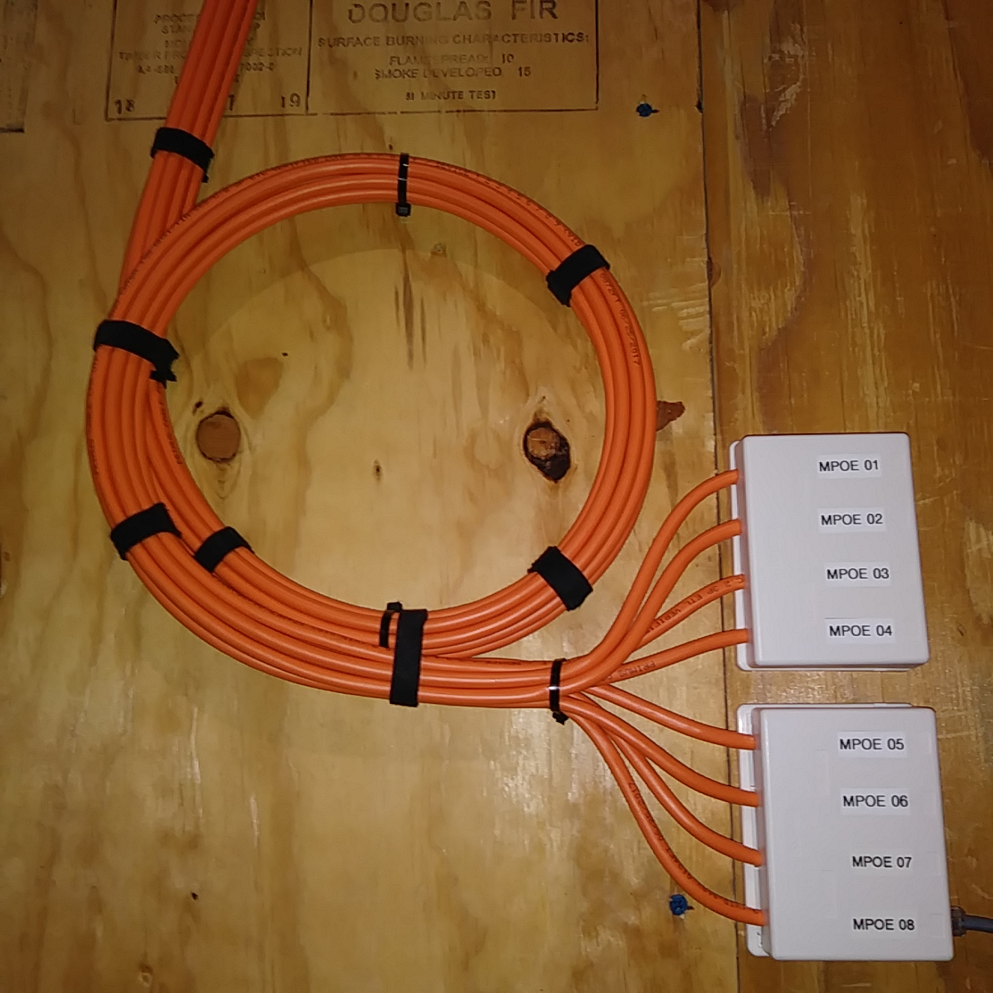 Fiber optic cable installation with proper labeling
